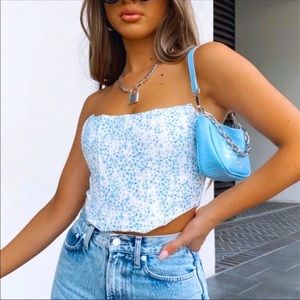 White fox butterfly corset